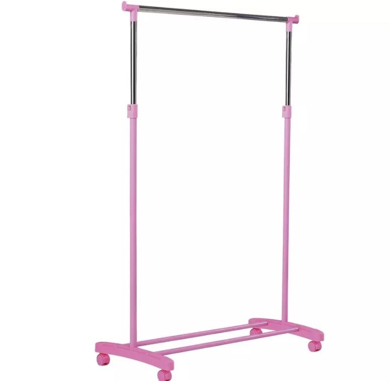 Brighten up any room with this pink clothes rail from Argos