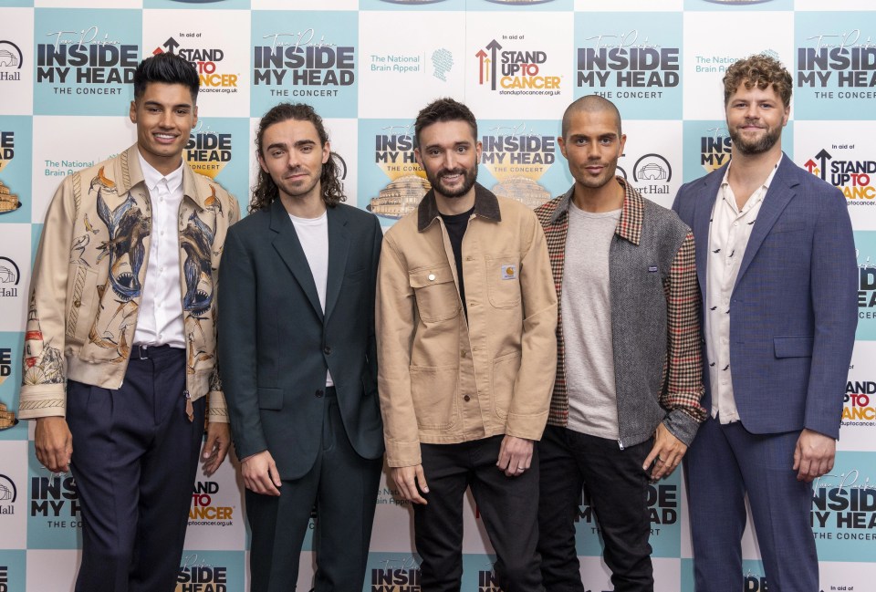 The Wanted - Siva Kaneswaran, Nathan Sykes, Tom Parker, Max George and Jay McGuiness - at Tom Parker's Inside My Head - The Concert 2021 at the Royal Albert Hall, September 20, 2021