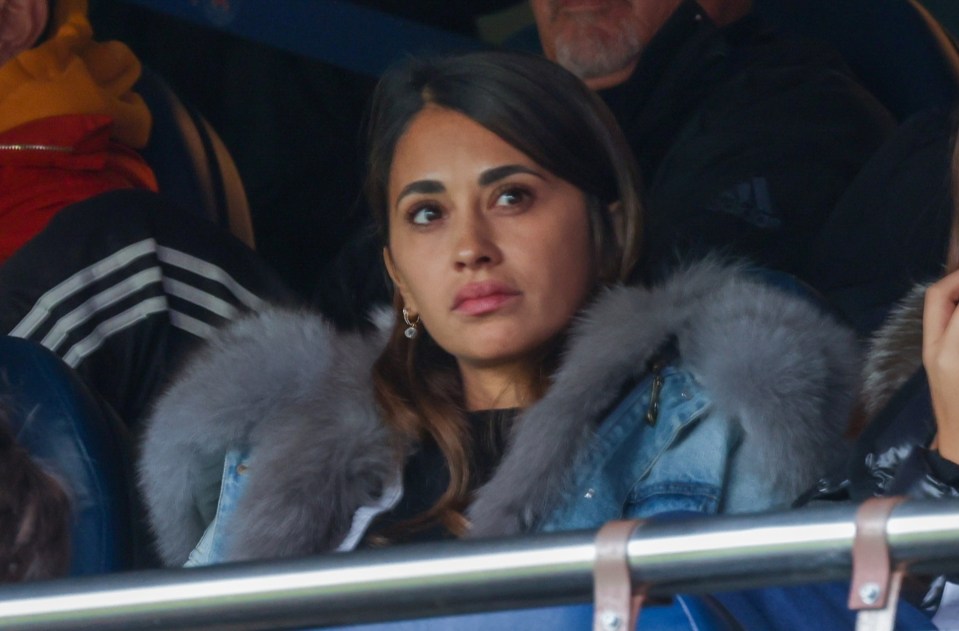 Antonela struggled to contain her emotions in the stands during PSG's win over Bordeaux