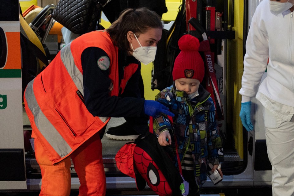 Earlier this month sick children were taken to a children's hospital in Turin, Italy