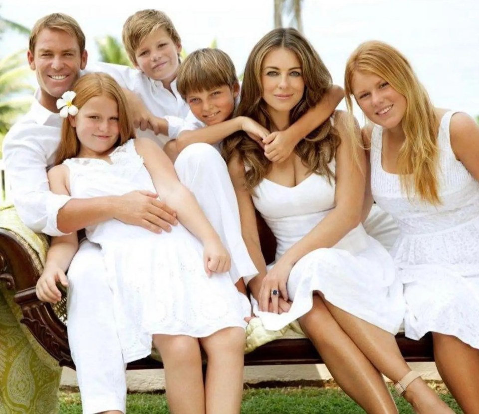 Shane Warne introduced his kids to Liz Hurley and son Damian when their relationship got serious