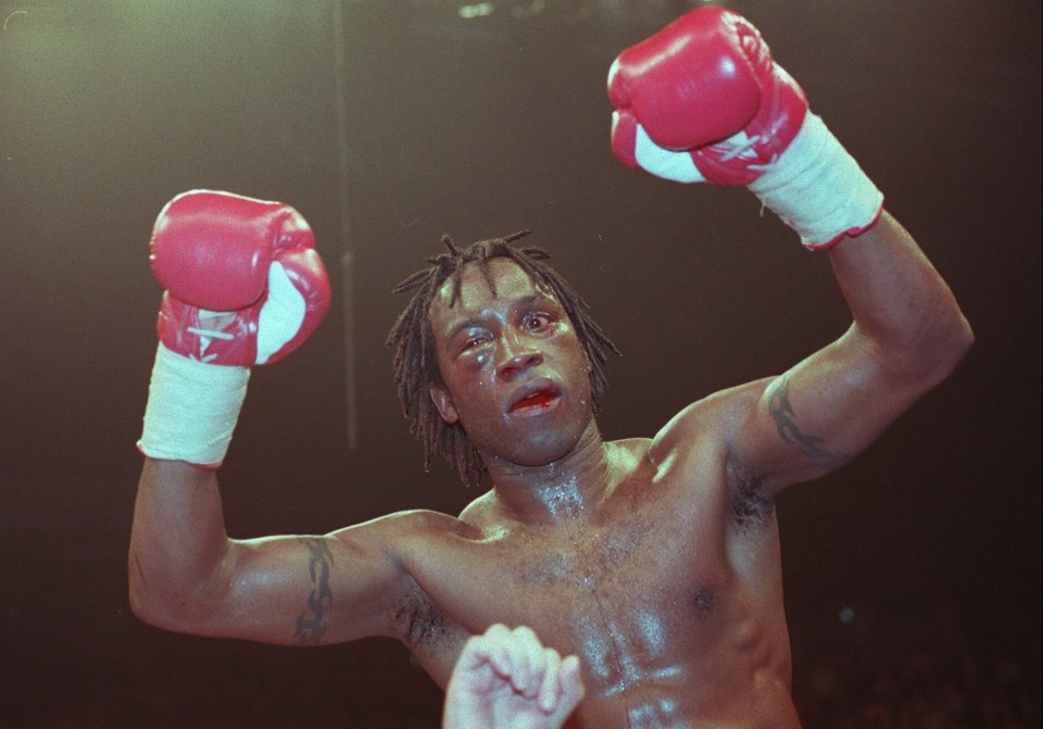 Nigel Benn fighting in 1997