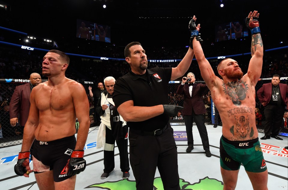 Nate Diaz lost his rematch with Conor McGregor