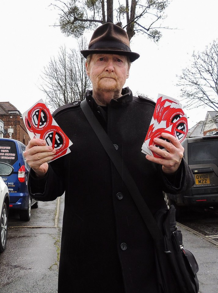 Tony Weafer will slap any car he thinks is parked in a 'dangerous and unnecessary' way with his own parking tickets