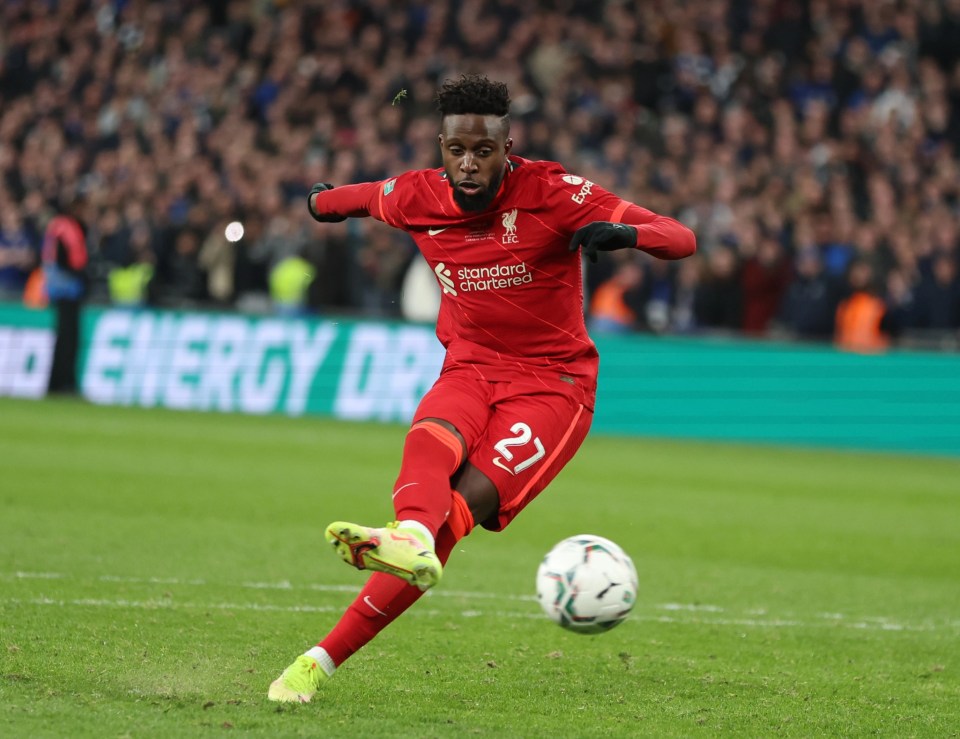 Divock Origi nets his penalty in last month's League Cup final