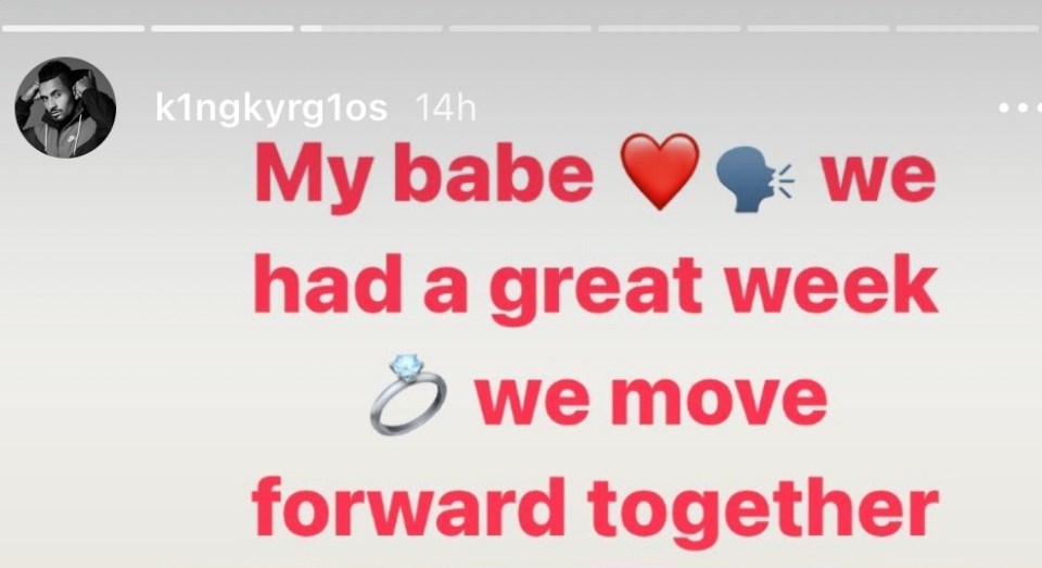 Nick Kyrgios further added to that with his message on his Instagram story