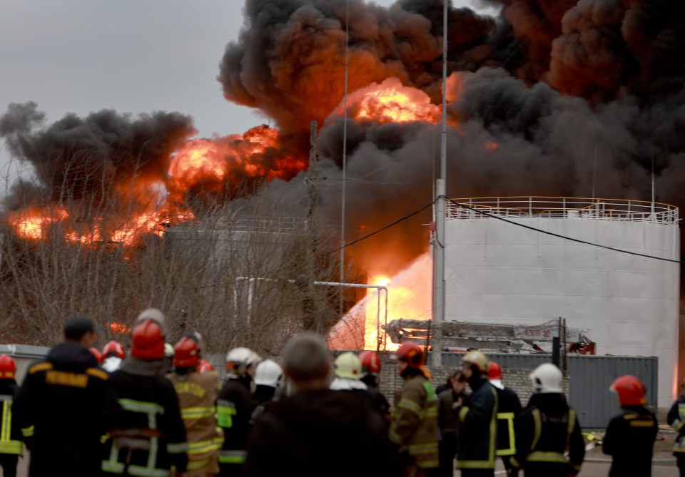 Lviv's mayor Andriy Sadovyi said a fuel storage facility was on fire as a result of the shelling