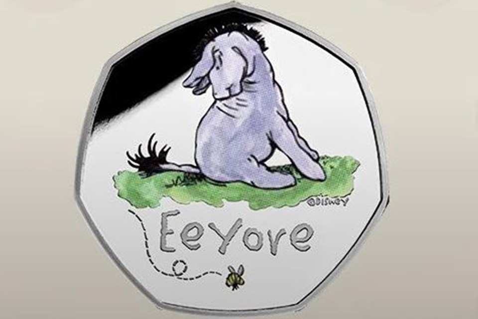 The Royal Mint has released an Eeyore 50p coin