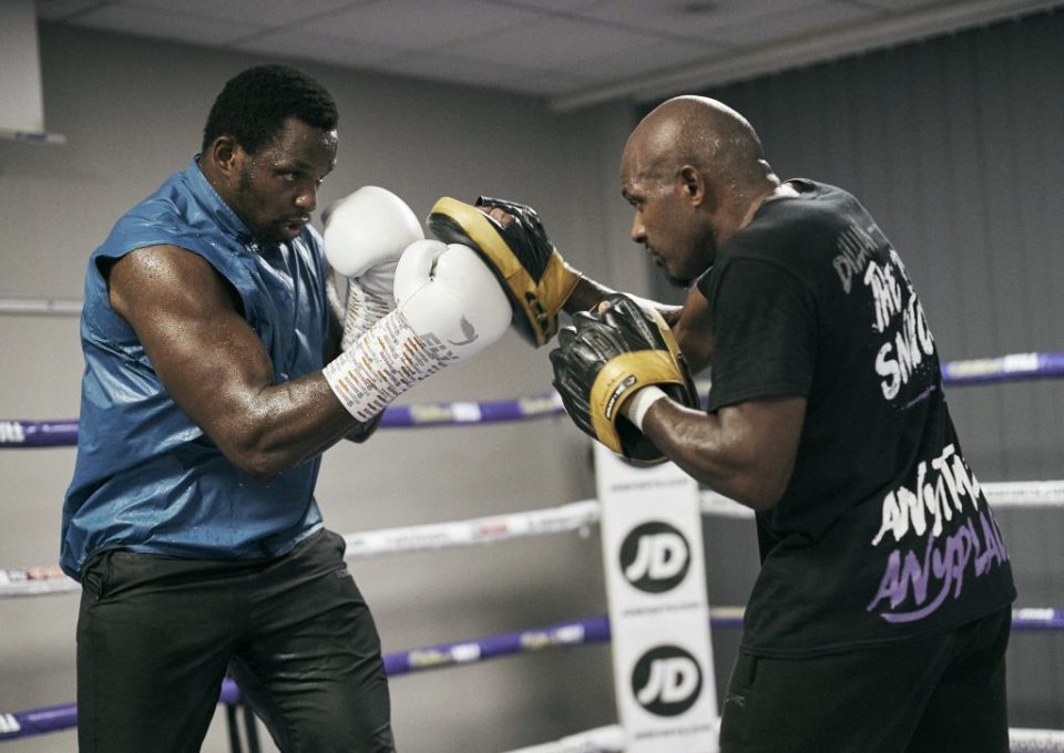 Dillian Whyte training with Xavier Miller