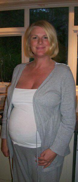 Anna Clark pictured while pregnant