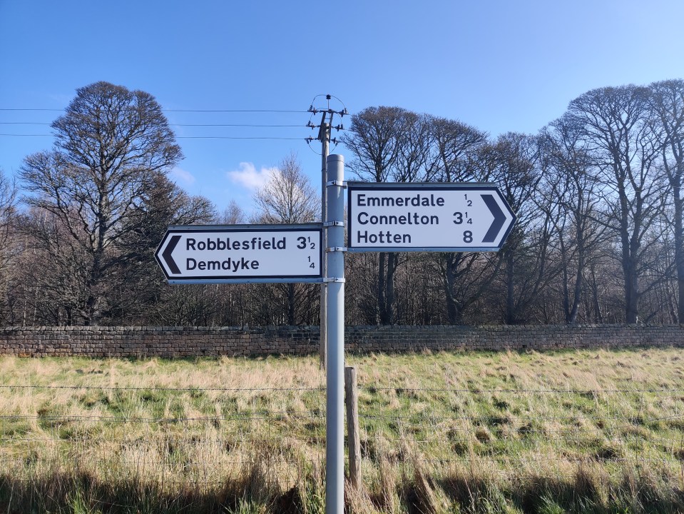 Don't be fooled by the signs: the walk only led us to Emmerdale.