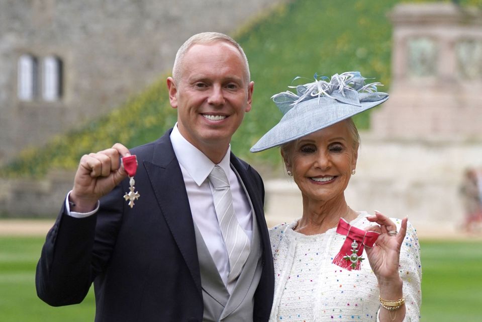 TV judge Rob Rinder, 43, was also at Windsor Castle with his mother to collect MBEs for services to Holocaust education