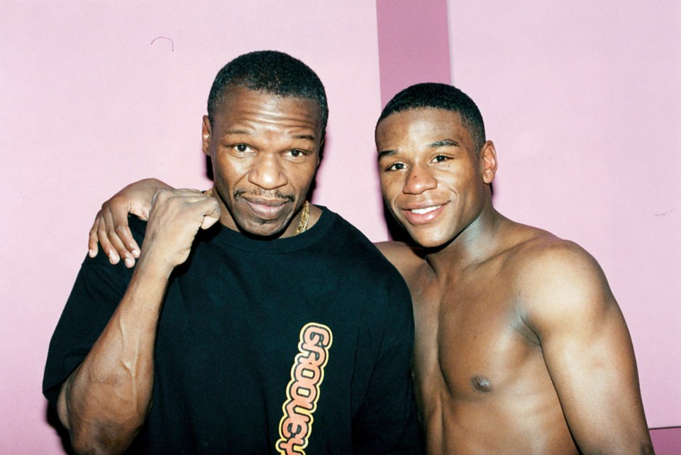 Floyd Mayweather Sr and son Jr in 1998