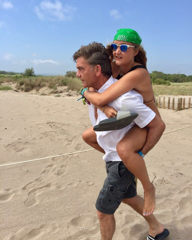 John Michie with his daughter Louella