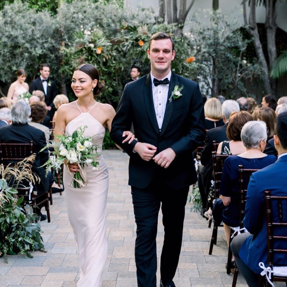 Scarlett and Cooper on their wedding day