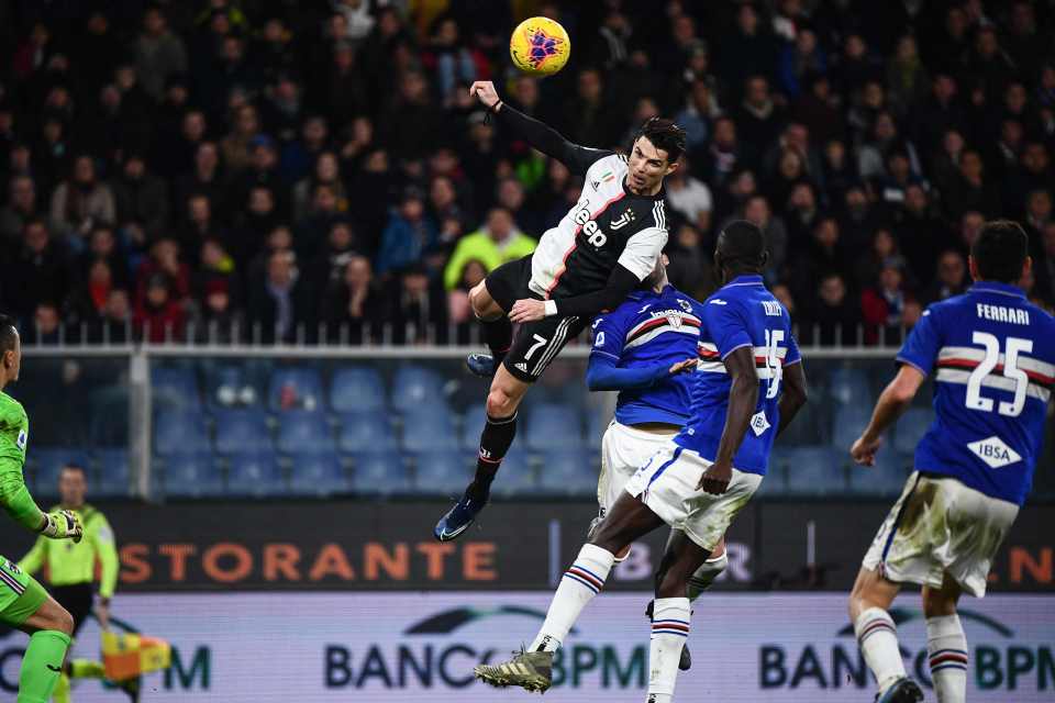 Ronaldo leaped to record breaking heights to seal all three points for the Old Lady