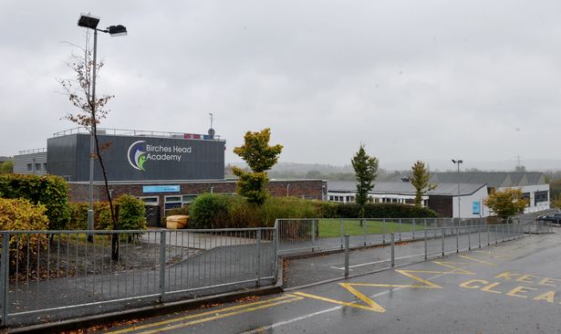 The mum has withdrawn her son from Birches Head Academy following the incident