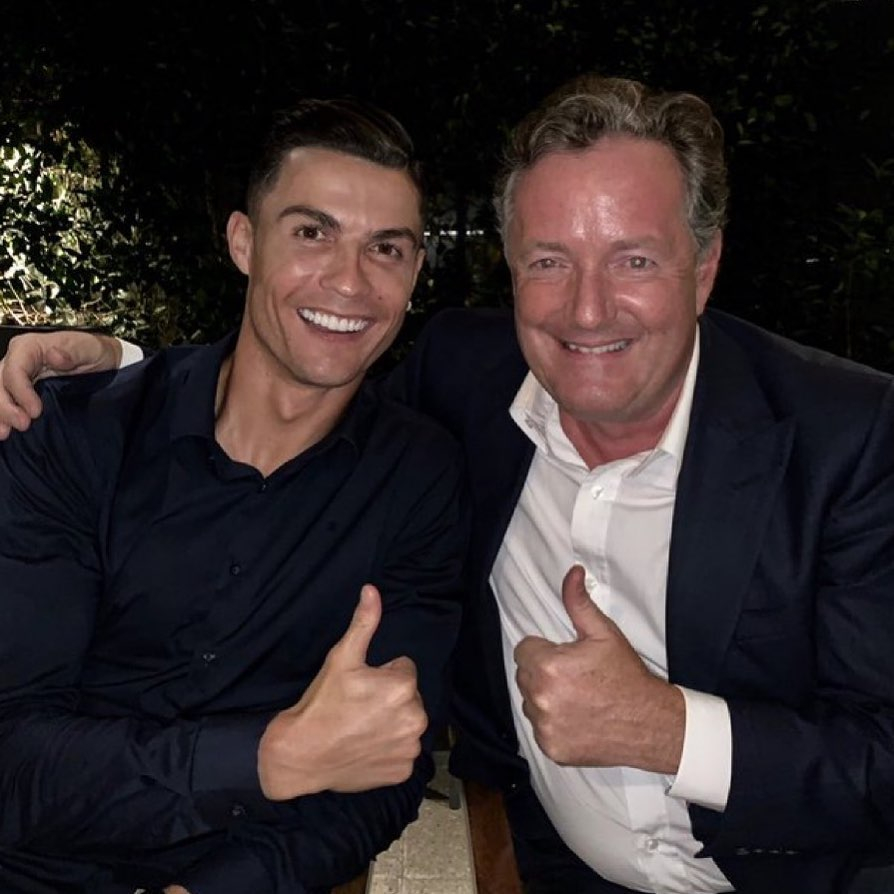 Cristiano and Piers enjoyed dinner together in Turin