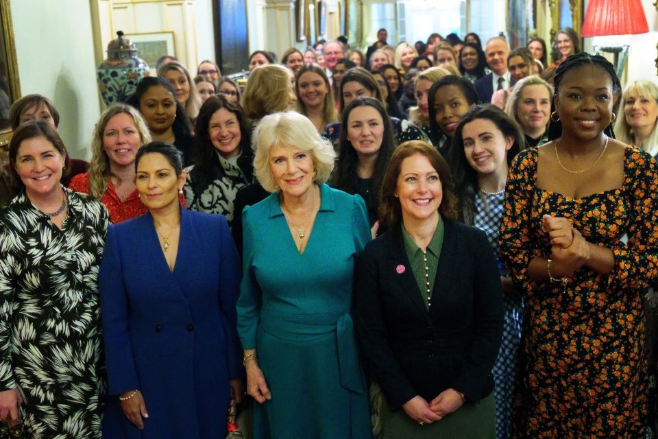 Priti Patel and the Duchess of Cornwall celebrate 50 years of Refuge, last month