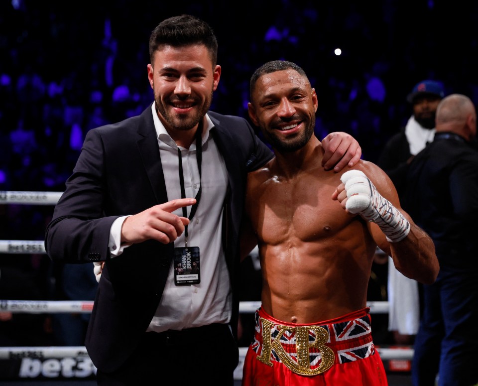 Promoter Ben Shalom with Kell Brook