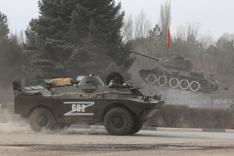 Russian Army military vehicle with the letter 'Z'