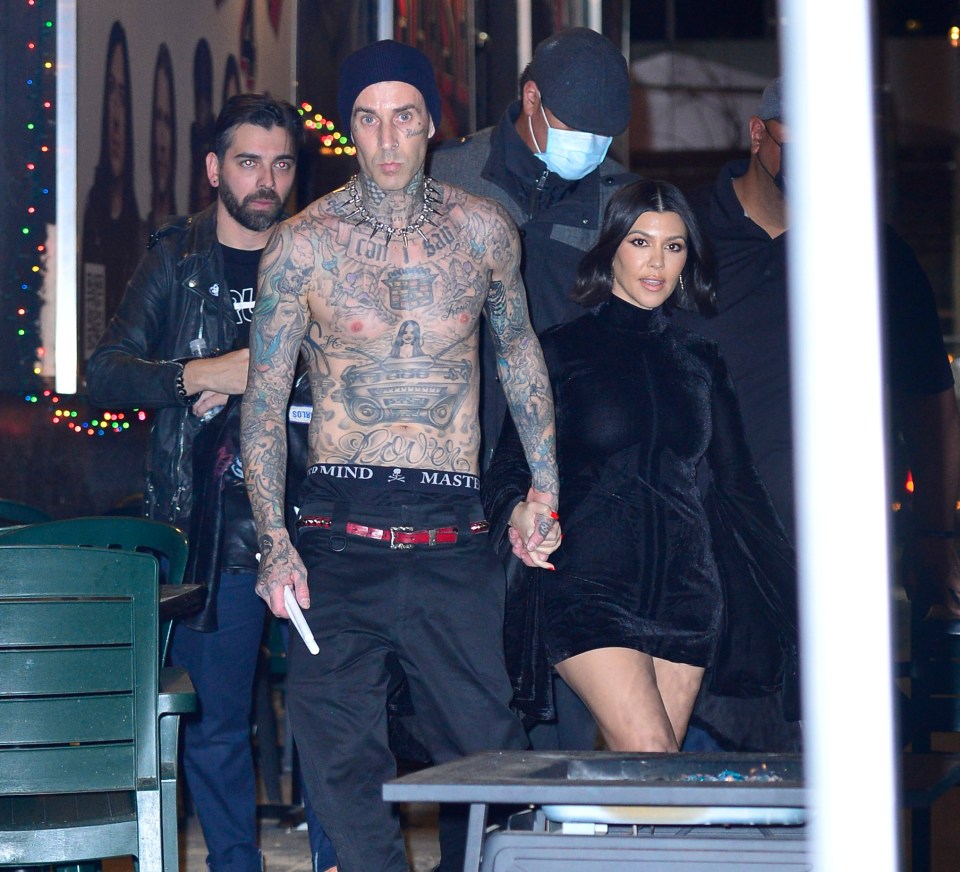 Travis and Kourtney in New York on February 25