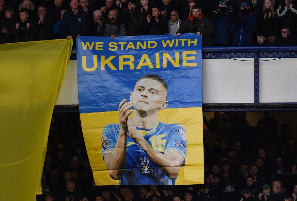 Club captains will wear yellow and blue armbands this weekend as a show of solidarity with Ukraine