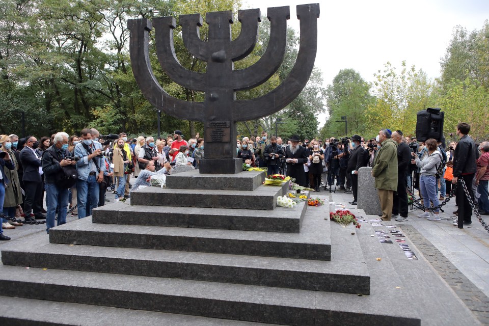 The attack on the Babyn Yar memorial (pictured), the site of one of the Nazis' deadliest individual war crimes, sparked outrage across Ukraine