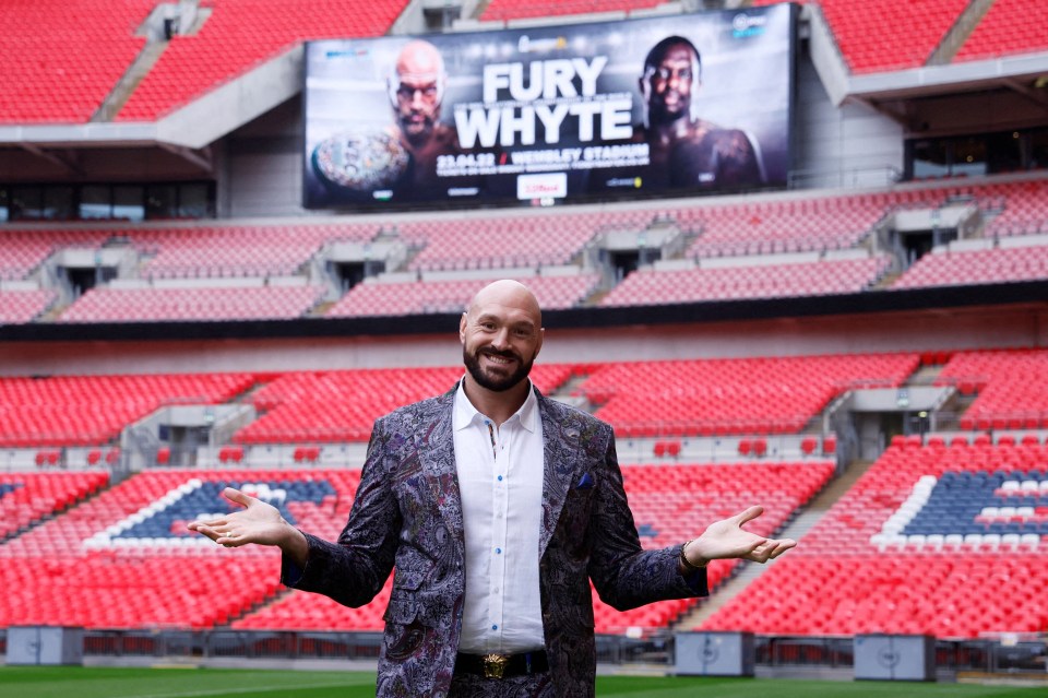 Tyson Fury ahead of his fight with Dillian Whyte