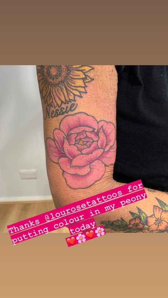 Ulrika Jonsson showed off her latest tattoo