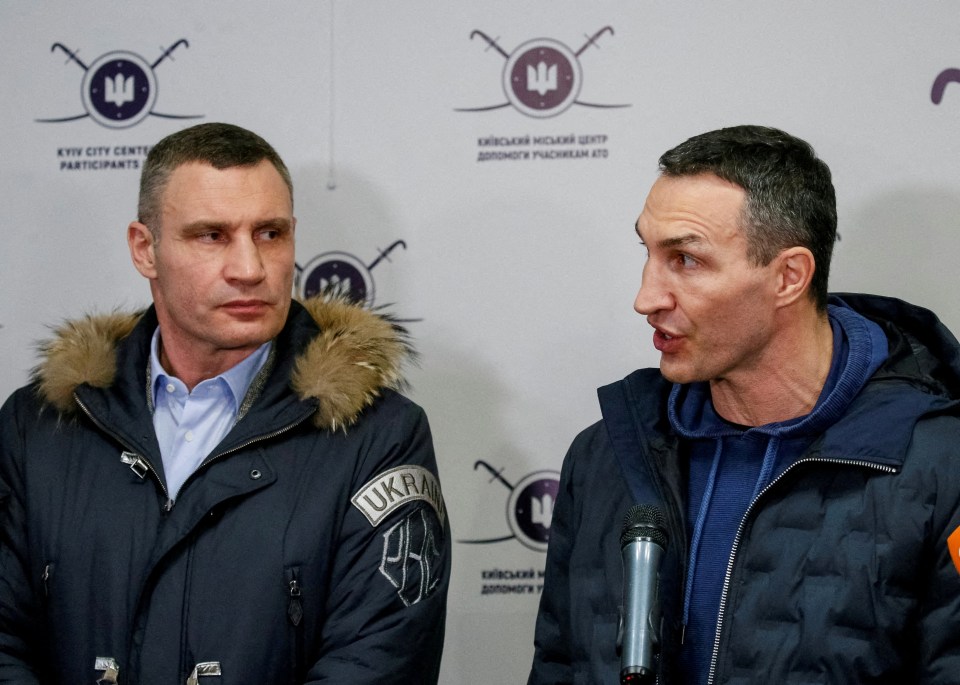 Wladimir Klitschko (right) with his brother, Vitaly, who is the mayor of Kyiv