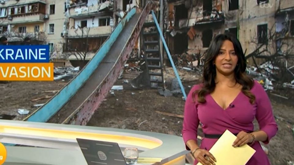 Ranvir Singh was criticised for her cleavage while reporting on the war