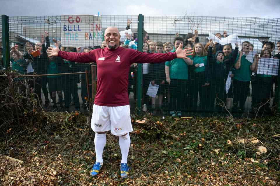 Roberto Carlos even scored from the penalty spot for Bull In The Barne United