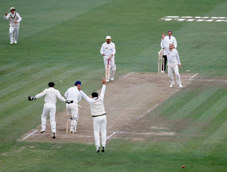 Shane having just delivered the 'Ball of the Century' in 1993