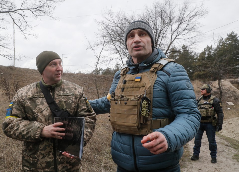 Mayor of Kyiv Vitali Klitschko is on the front line in Ukraine