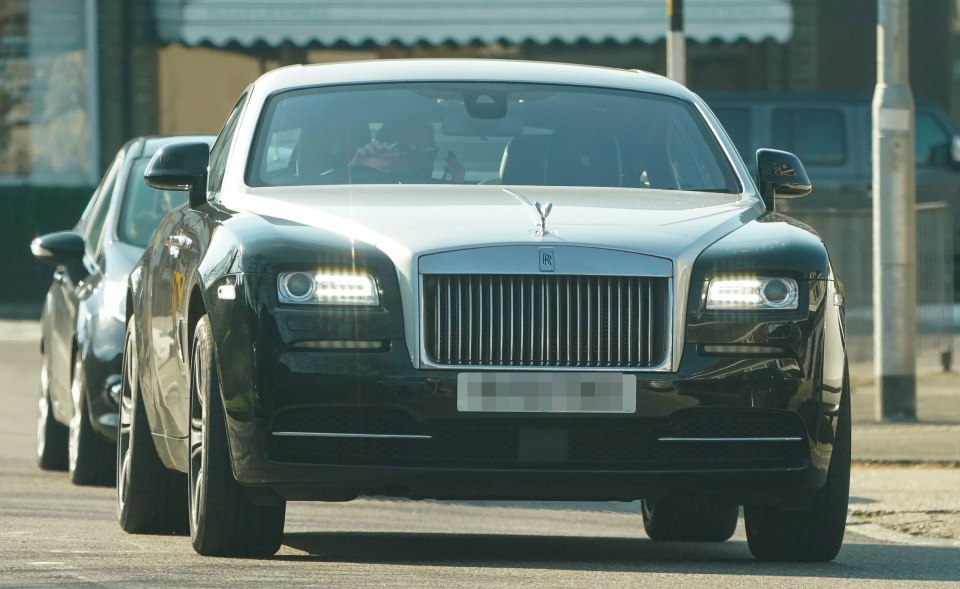 Ryan Thomas was seen driving his Rolls around Essex today