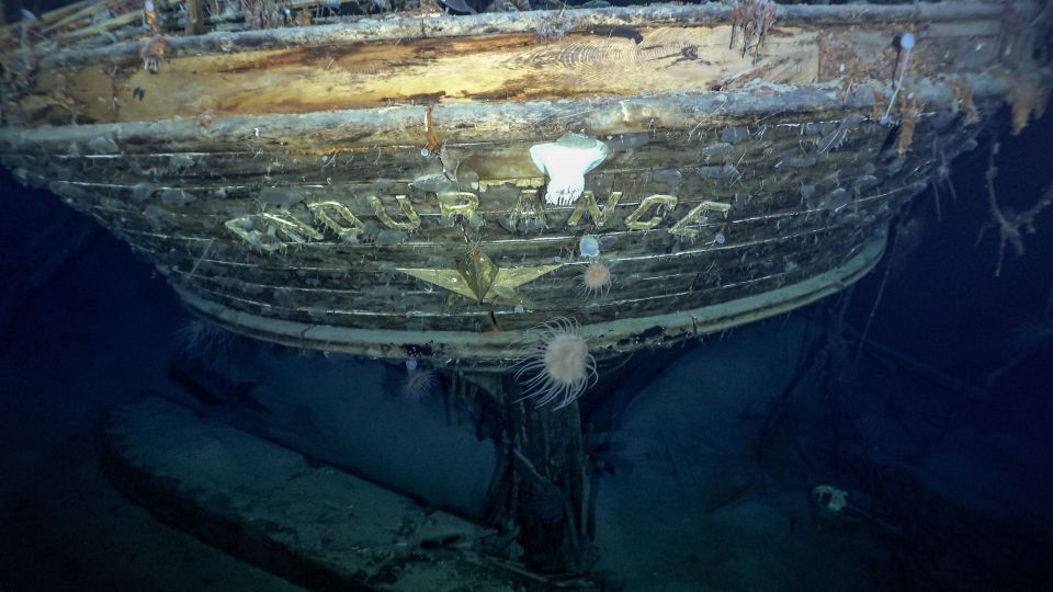 The expedition's director of exploration said Endurance was 'by far the finest wooden shipwreck' he has ever seen