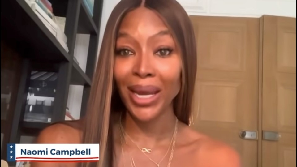 Even supermodel Naomi Campbell got behind the political campaign