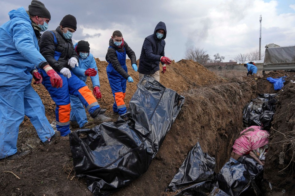 Mass graves have been used to bury the dead in Mariupol