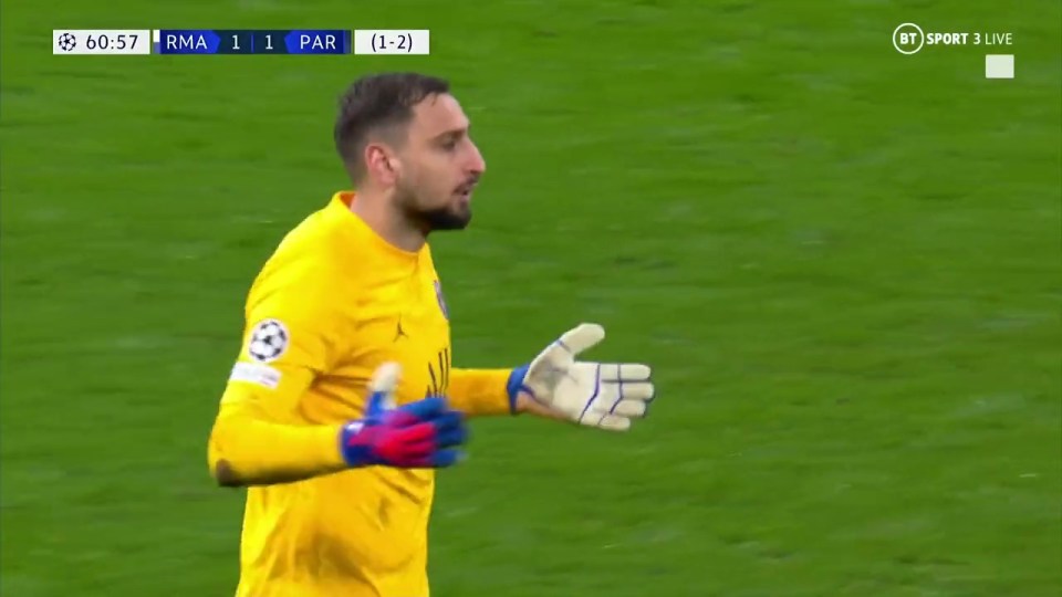 Donnarumma, 23, was left in disbelief