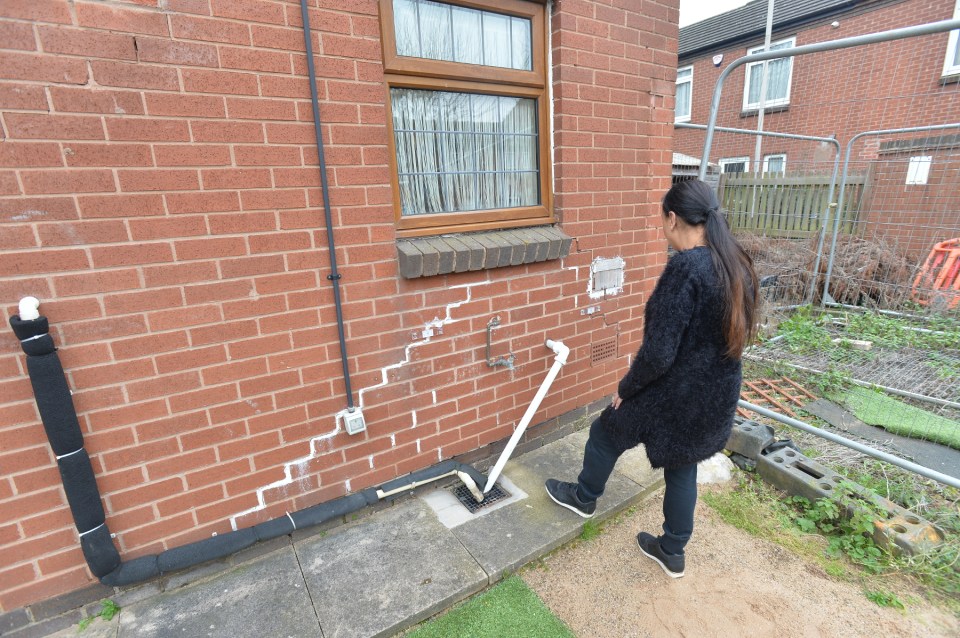 Reema Sodha, 45, claims her house is SINKING and the walls are cracked after a botched pipe repair