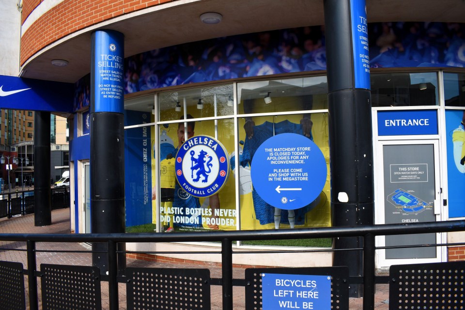 Chelsea’s club shop is closed for business