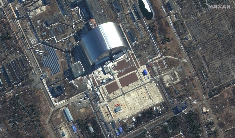 Chernobyl’s exploded reactor is contained within an enormous concrete structure