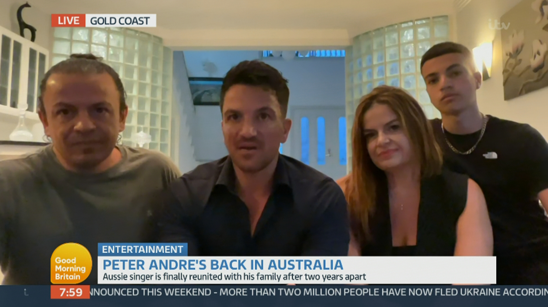 Peter Andre and his family appeared on GMB today after returning to Australia after the travel ban was lifted