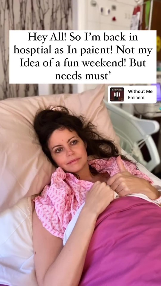 Deborah shared snaps from her hospital bed while updating her legion of followers