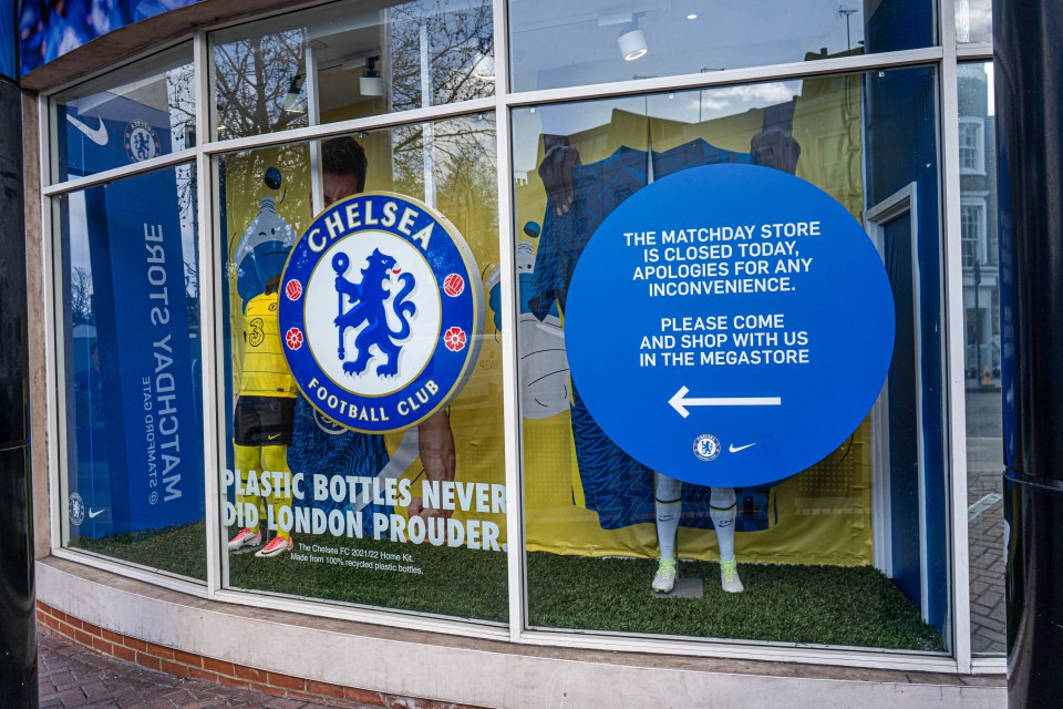 Chelsea's club shop has been closed due to UK government sanctions