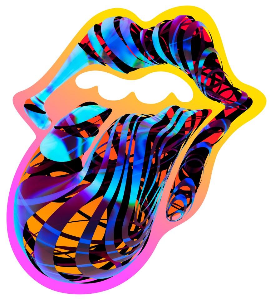 Brand new Rolling Stones tongue, designed by British artist Mark Norton