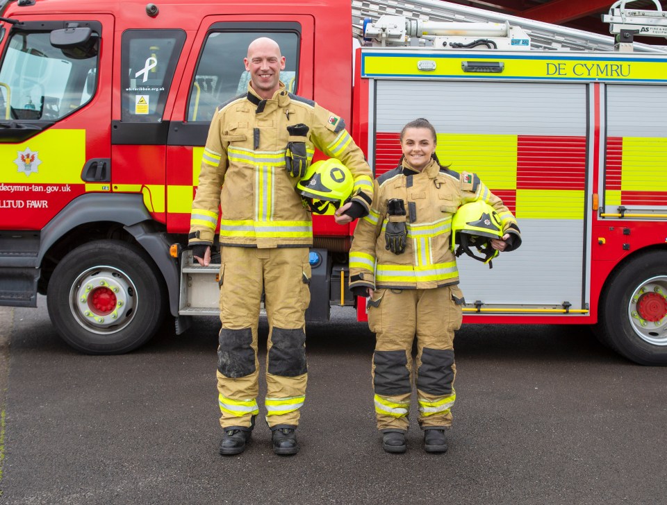 Charlotte looks tiny compared to one of her colleagues