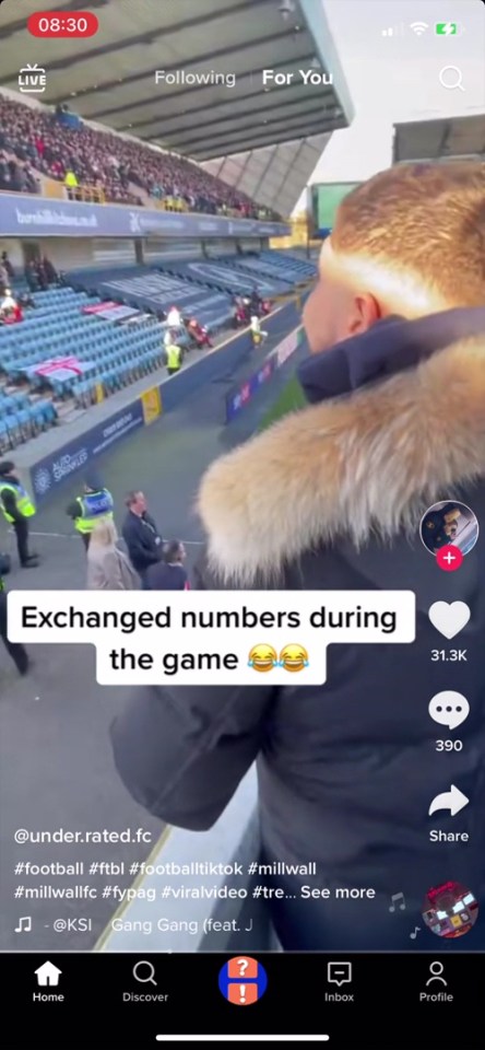 The Lions supporter shouted out the digits he was given by the Boro fan