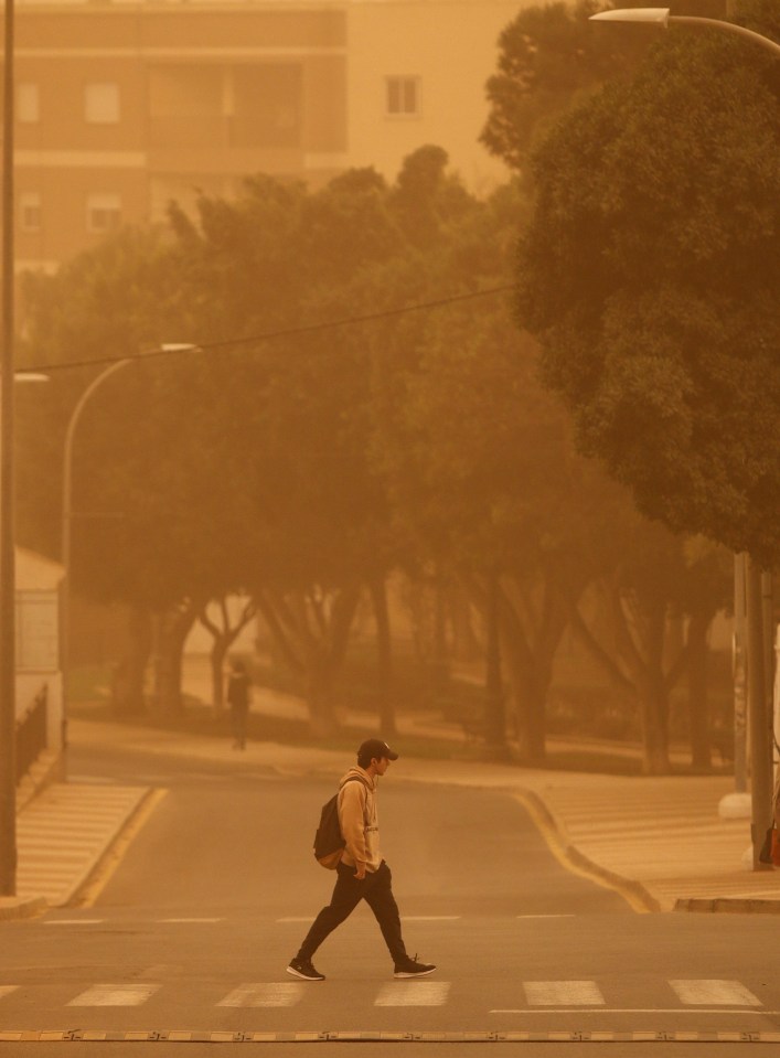 The orange dust has tinted the air in Spain